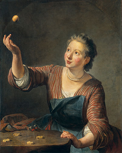 Jean Baptiste Siméon Chardin’s The Game of Knucklebones (c. 1734).